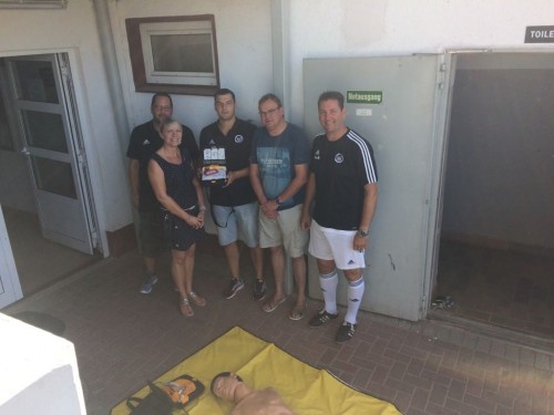 Zuschuss vom Sportbund Pfalz für einen Defibrillator